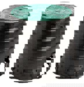 10 in. Round Plastic Irrigation Control Valve Box with Twist Lock